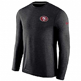 Men's San Francisco 49ers Nike Black Coaches Long Sleeve Performance T-Shirt,baseball caps,new era cap wholesale,wholesale hats